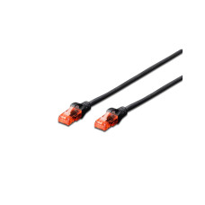 Патч-корд 1м, UTP, cat.6, CCA, AWG 26/7, PVC, black Digitus (DK-1612-010/BL)